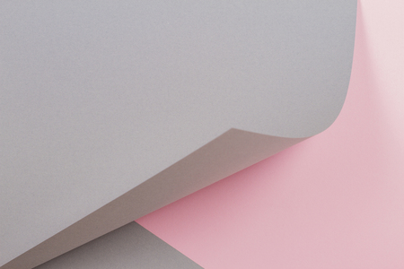 Abstract geometric shape gray and pink color paper backgroundの写真素材