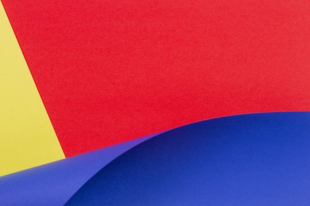 Abstract colorful background. Red and blue color paper in geometric shapesの写真素材