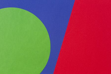 Texture background of fashion papers in memphis geometry style. Green, blue, red colors. Top view,...