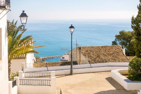 Seaview from old town Altea on the Mediterranean seaの写真素材