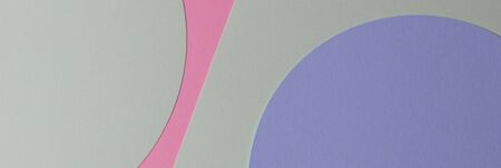 Abstract colored paper texture background. Minimal geometric shapes and lines in pastel pink, light...