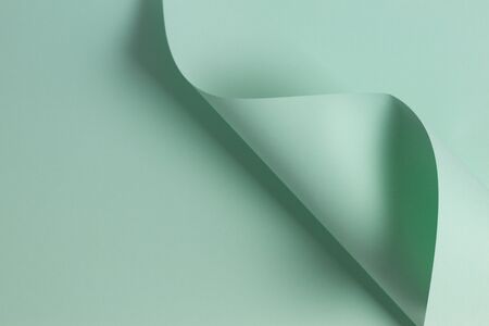 Abstract geometric shape light green color paper background