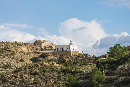 Faro de lAlbir. View to Albir lighthouse at the mediterranean sea in Albir, Alicante province, Costa Blanca, Spainの写真素材