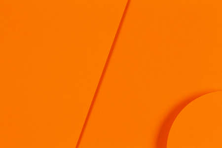 Abstract orange color monochrome geometry paper backgroundの写真素材