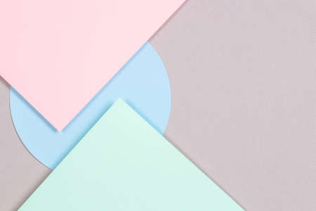 Abstract geometric texture background of fashion soft green, pastel pink, light blue, gray color...