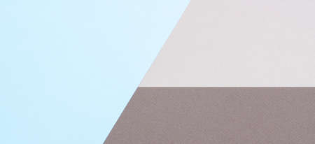 Abstract geometric texture banner background of fashion pastel blue and gray tone color paper. Top...