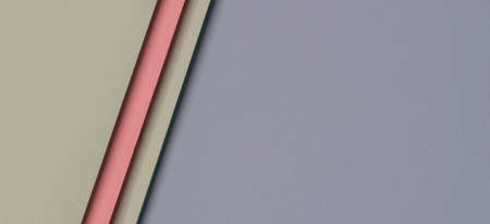 Abstract colored paper texture background. Minimal geometric shapes and lines in light blue, pastel...