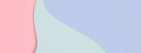 Abstract colored paper texture background. Minimal geometric shapes and lines in pastel pink, light...