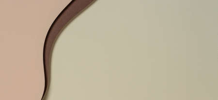 Abstract color papers geometry composition background with yellow, beige and brown tonesの写真素材