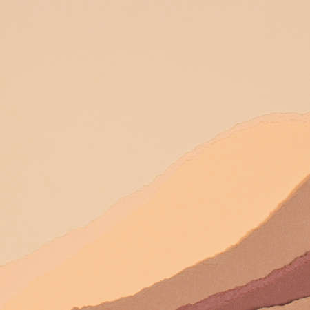 Torn grunge ripped beige brown geometric paper background. Colorful torn paper collage wallpaperの写真素材