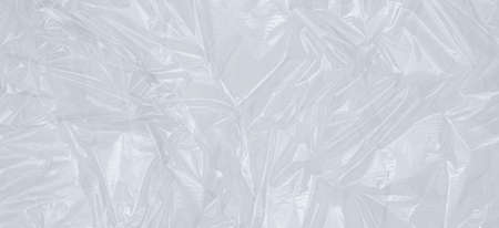 Plastic transparent cellophane background. White texture backgroundの写真素材