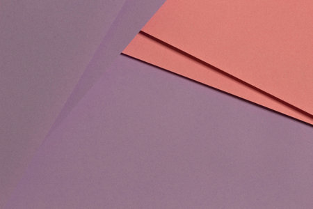 Abstract creative geometric pastel pink and purple violet paper background with copy space