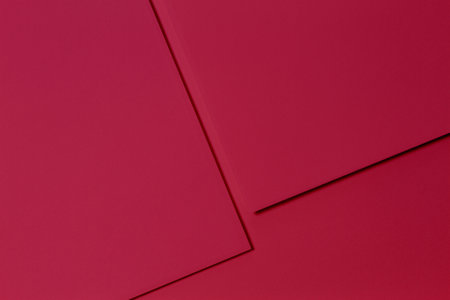 Abstract viva magenta color monochrome creative paper texture background. Minimal geometric shapes...