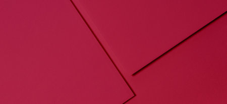 Abstract viva magenta color monochrome creative paper texture background. Minimal geometric shapes and lines wallpaper with copy space for textの写真素材