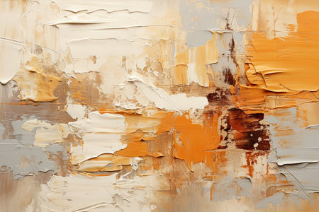 Abstract contemporary art background. Modern rough multicolored art painting texture. Pastel colors oil painting brushstroke, pallet knife paint on canvas in earthy colors. AI generativeの素材