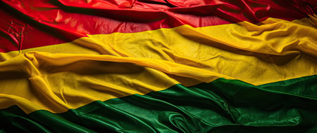 Black History Month background. Red, yellow, green color flag on black backgroundの素材