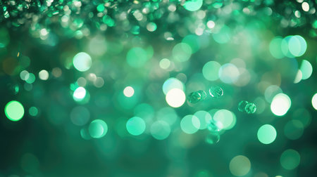 Abstract blur bokeh background. Blurred green and silver white colors bokeh backgroundの素材