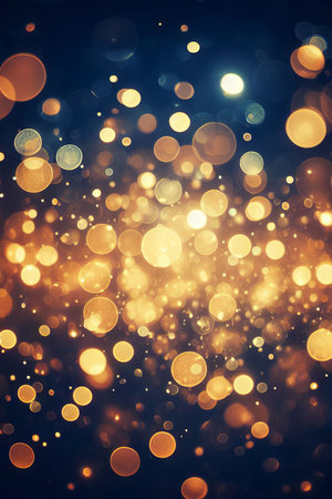 Abstract blur bokeh background. Yellow gold and navy blue colors bokeh backgroundの素材