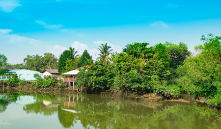 Canal at the marketの写真素材