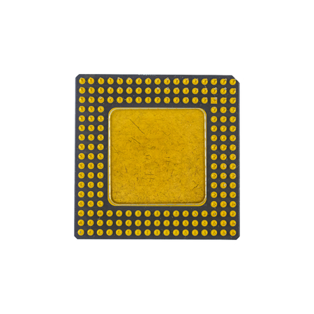 Antique cpu tip over show it legの写真素材