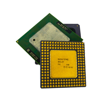 old cpu overlap 3 Pieceの写真素材