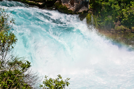 White water river at Huka Falls - Taupo New Zealandの写真素材