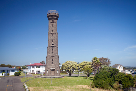 Durie Hill War Memorial Tower stands proud over Whanganui city New Zealandのeditorial素材