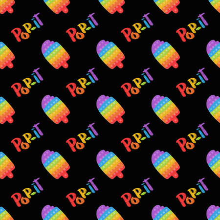 Pattern Childrens Toy Anti Stress Pop It Rainbowの写真素材
