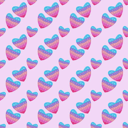 Pattern Toy Anti-Stress Rainbow Heart Pop Itの写真素材