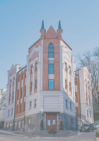 Historical city of Vozdvyzhenska streetのeditorial素材