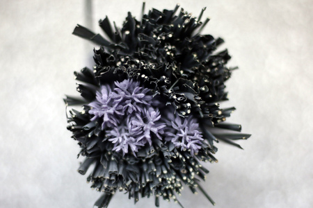 Snapshot of the bouquet, top view, white backgroundの写真素材