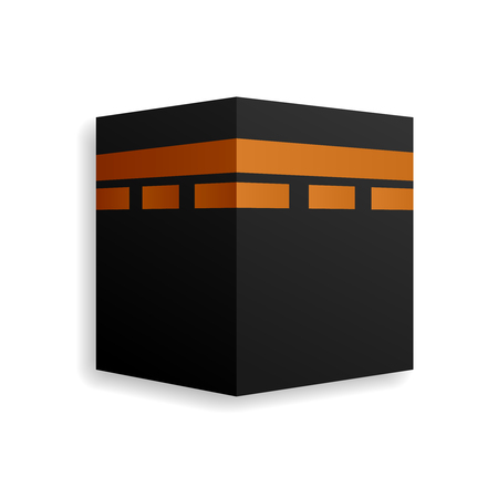 The Kaaba. Al Haram Mosque in Saudi Arabia. Islam. Isolated illustration. Vector illustrationのイラスト素材