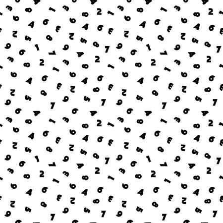 Seamless pattern with numbers. Vector illustration. Illustrationのイラスト素材