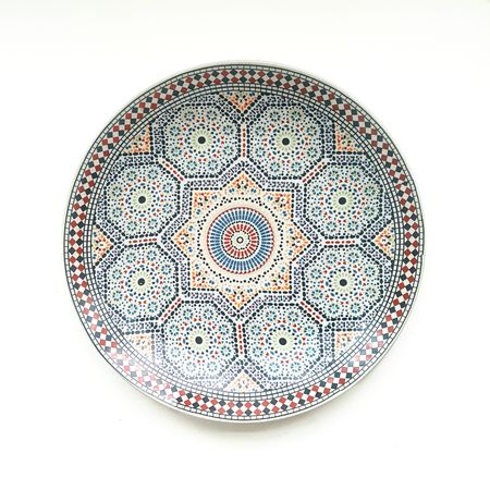 Moroccan traditional plate. colorful dishes. photo isolated on white