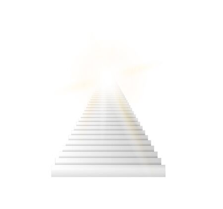 Stairs going up into the sky. Vector illustrationのイラスト素材