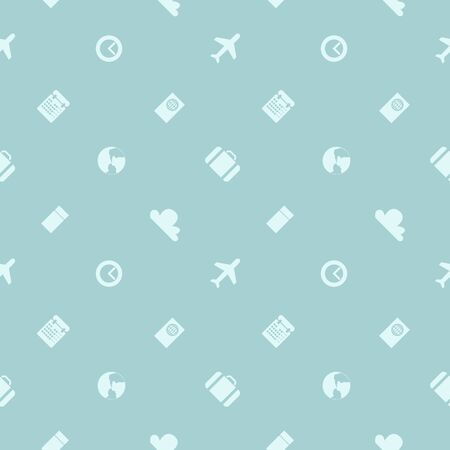 Business travel trip icon seamless pattern. Vector flat symbol web background. Business planner texture. Graphic simple illustration wallpaper business tourismのイラスト素材