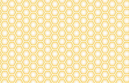 Bee honey comb background seamless. Vector pattern of bee honeycomb cells. Illustration seamless texture. Geometric print graphic honey combのイラスト素材