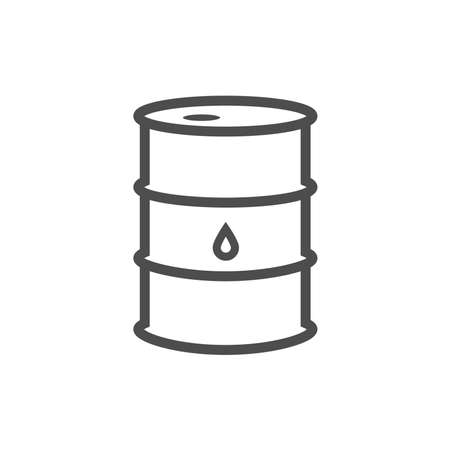 Oil barrel simple icon. Ecology pollution toxic chemicals gas petrolium symbol. Vector illustrationのイラスト素材