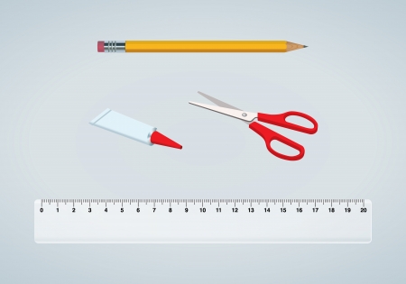 A vector illustration of a school kit のイラスト素材