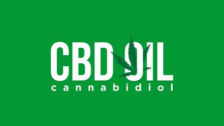 CBD canabidiol text typography in clean modern background illustrationのイラスト素材