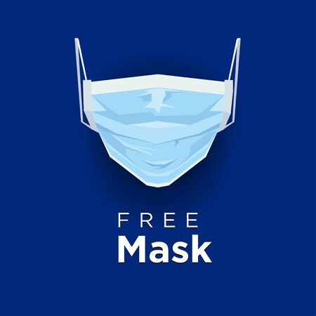 free mask clean simple style vector illustration conceptのイラスト素材