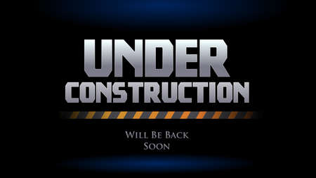 website under construction we will be back soon. spot light background with safety line vector...