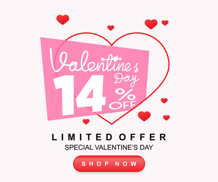 cute hearts for valentine's day promotion banner vector illustrationのイラスト素材