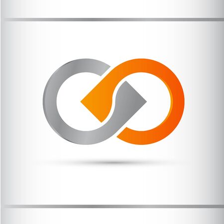 Corporate logo design. Two circles. Infinity. Connection.のイラスト素材