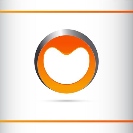 Abstract corporate logo design. Vector. 3D effectのイラスト素材
