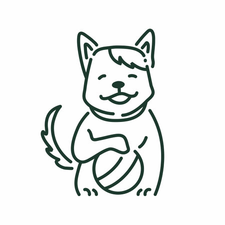 Cute Dogs Activities and Playing Dogのイラスト素材