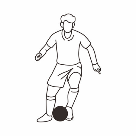 Football Player Poseのイラスト素材