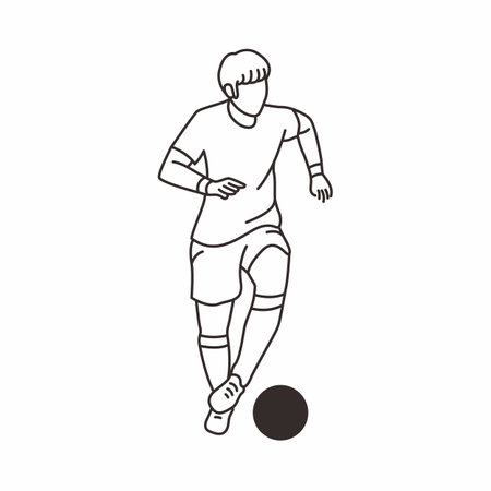 Football Player Poseのイラスト素材