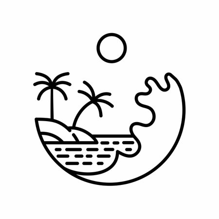 Tropical Summer Beach Illustrations Set 1のイラスト素材