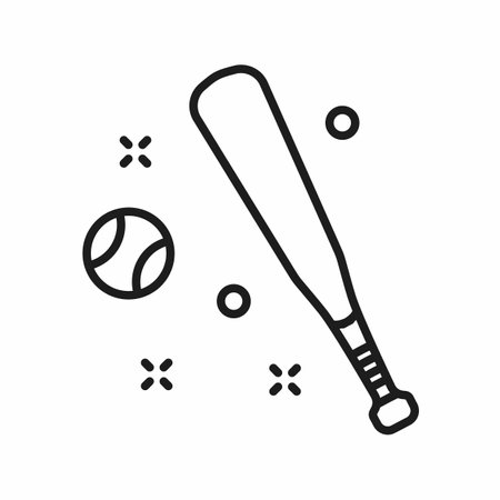 Baseball Bat Sport Icon Vector Illustrationのイラスト素材